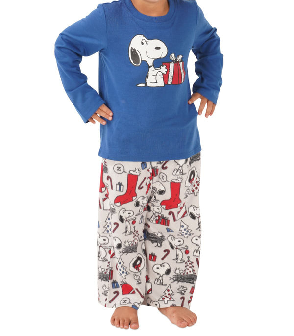 Munki Munki Toddler Matching Snoopy Holiday Family Pajama Set