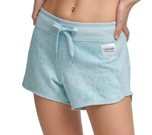 Calvin Klein Womens Womens Performance Printed French Terry Shorts