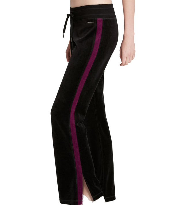 Calvin Klein Womens Velour Colorblock Track Pants