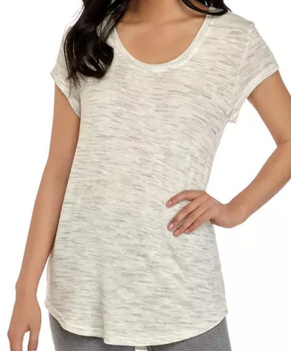 HUE Womens Fashion Solid Short Sleeve Sleep T-Shirt