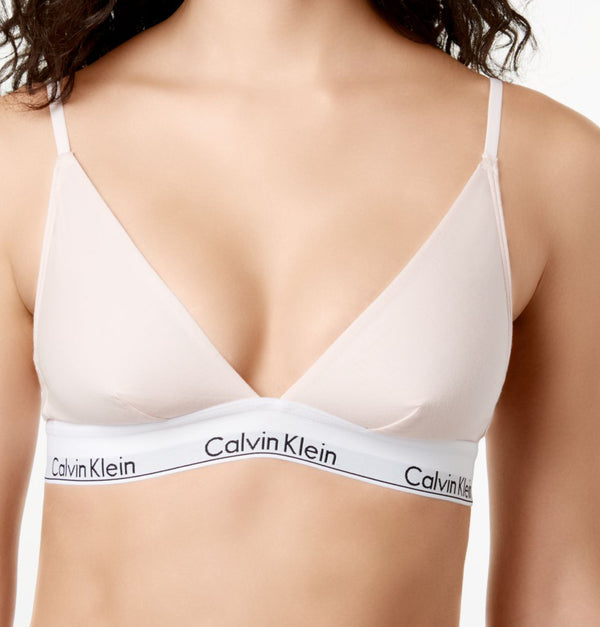 Calvin Klein Womens Modern Cotton Logo-Band Triangle Bralette