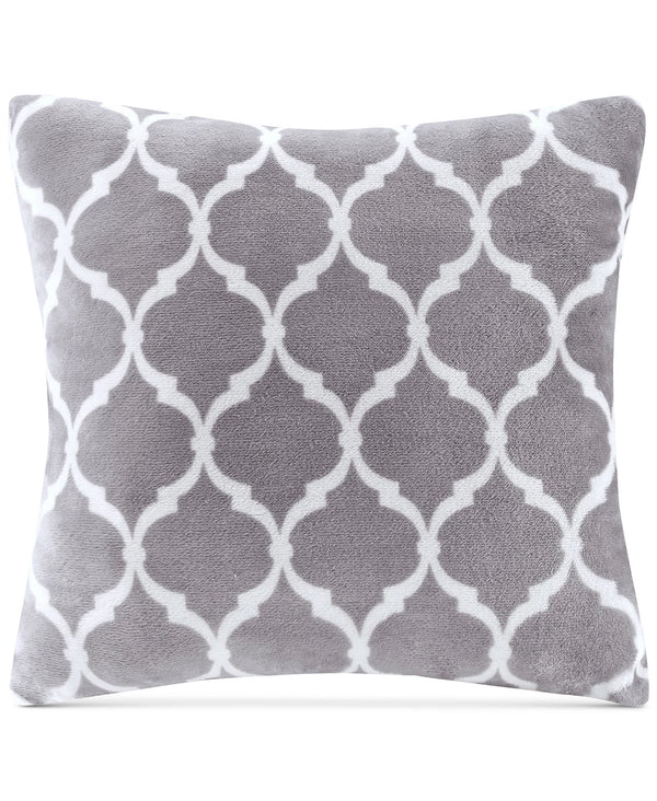 Madison Park 20" Square Ogee-Print Microlight Plush Decorative Pillow