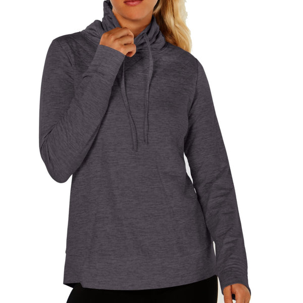 32 DEGREES Womens Fleece Quilted Funnel Neck Top