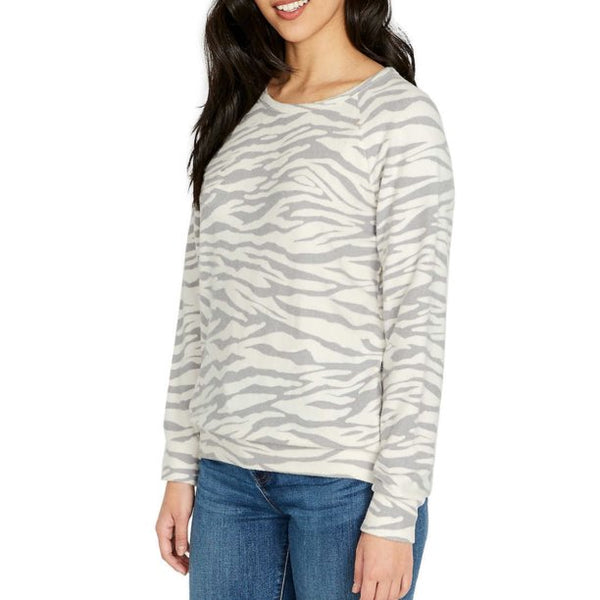Buffalo David Bitton Womens Relaxed Fit Printed Cozy Pullover Top