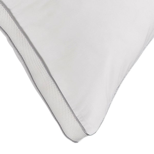 Memory Fiber Pillow 100% Cotton Luxurious Mesh Gusseted Shell All Sleeper Pillow