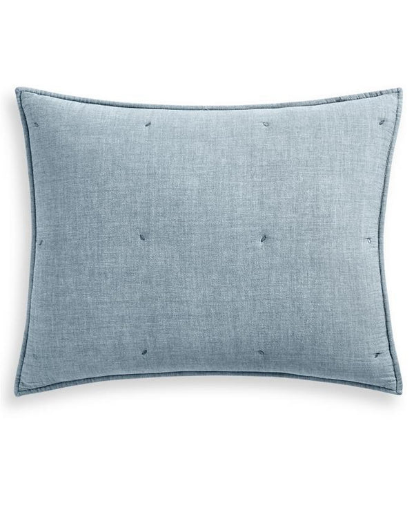 Martha Stewart Collection Tufted Chambray Standard 1 Pillow Sham