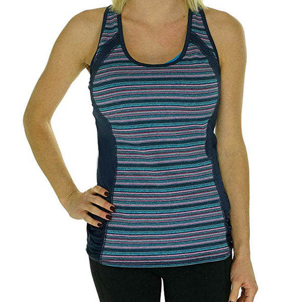 Ideology Womens Striped Ruched Tank Top