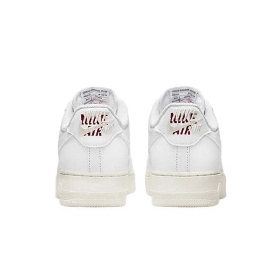 Nike Mens Air Force Low 07 Premium Sneakers,White/Sail/Team Red