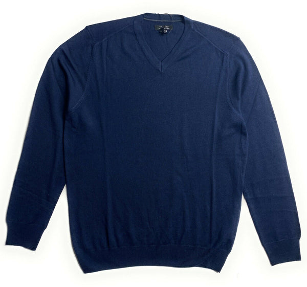 TAHARI Mens Tollegno 1900 V neck Pullover Sweater