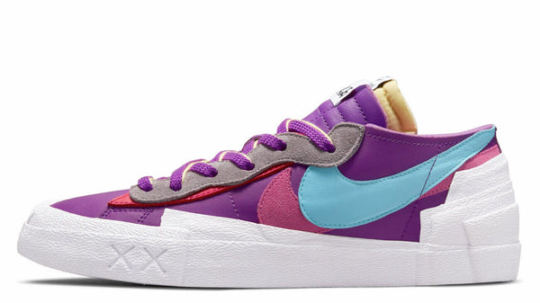 Nike Mens Blazer Low Sacai Kaws Sneakers,Purple Dusk/Lagoon Pulse-White
