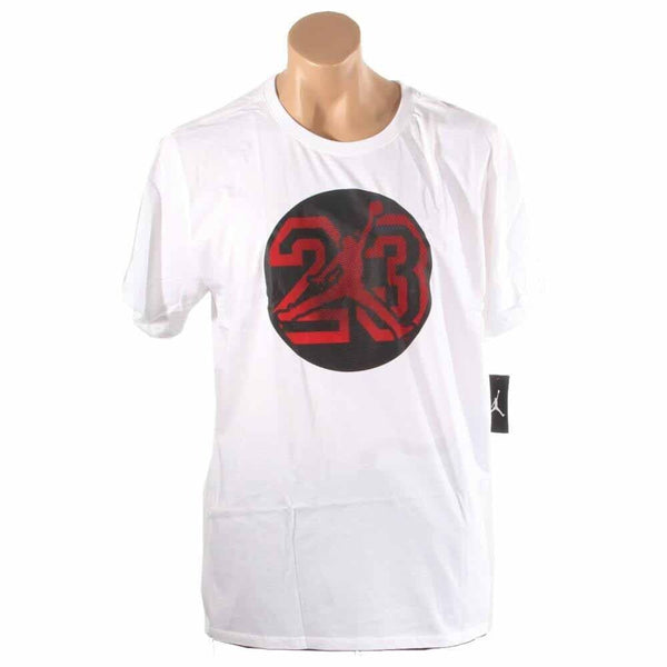 Jordan Mens AJ XIII Hologram T-Shirt,White/Black/Red,Medium