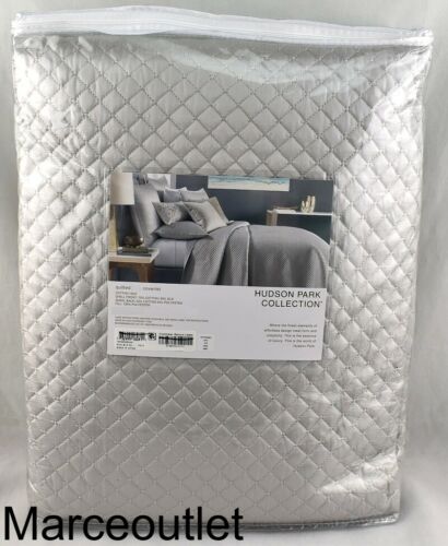 Hudson Park Bedding Collection Silk Blend Full / Queen Quilted Coverlet Set