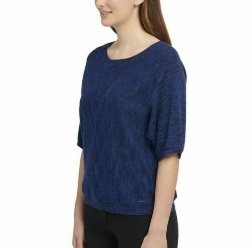 Dkny Womens Jeans Sweater Marled Knit Half Sleeve Top