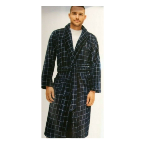 Tommy Hilfiger Mens Men Relaxed Fit Lounge Plush Fleece Robe