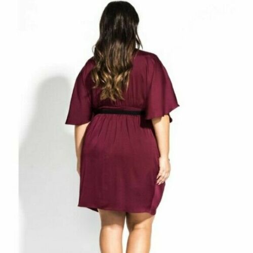 City Chic Womens Tangled Faux wrap Dress