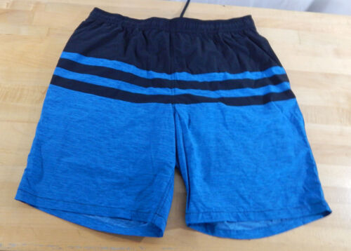 Kirkland Signature Mens Mesh Lined Swim Shorts,Blue/Black,X-Large