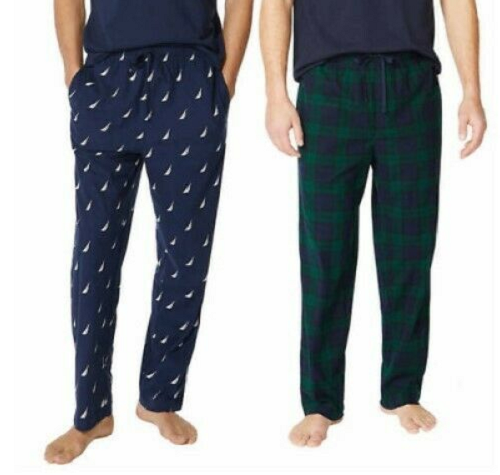 Nautica Mens Fleece Pajama Lounge Sleepwear 2 Pack Pants