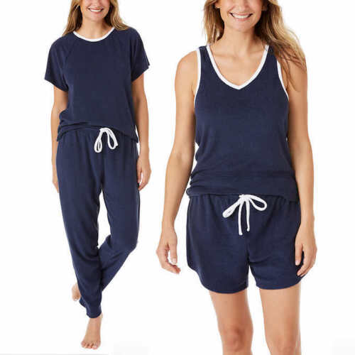 Lucky Brand Womens 4-Piece Terry Pajama Set