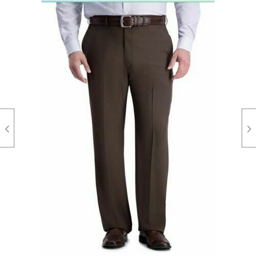 Haggar Mens Comfort Performance Stretch Straight Fit Pant