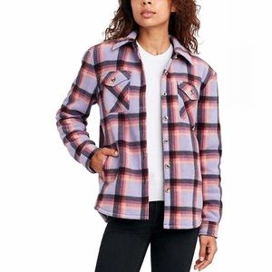 SAGE THE LABEL Womens Button Front Shirt Jacket