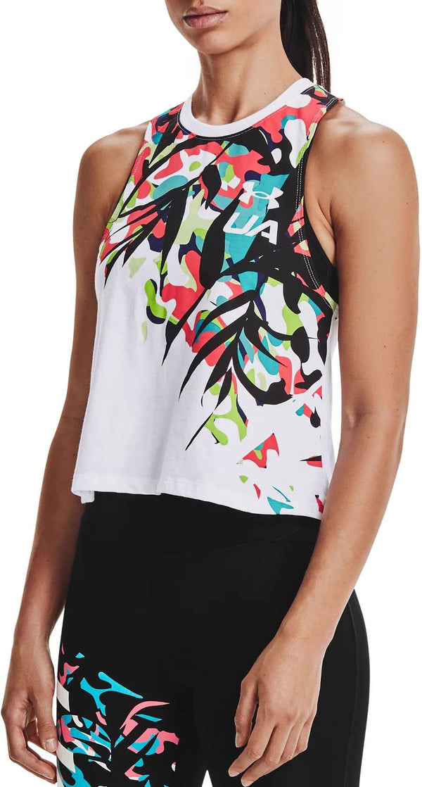 Under Armour Womens Run Floral Graphic Racerback Tank Top